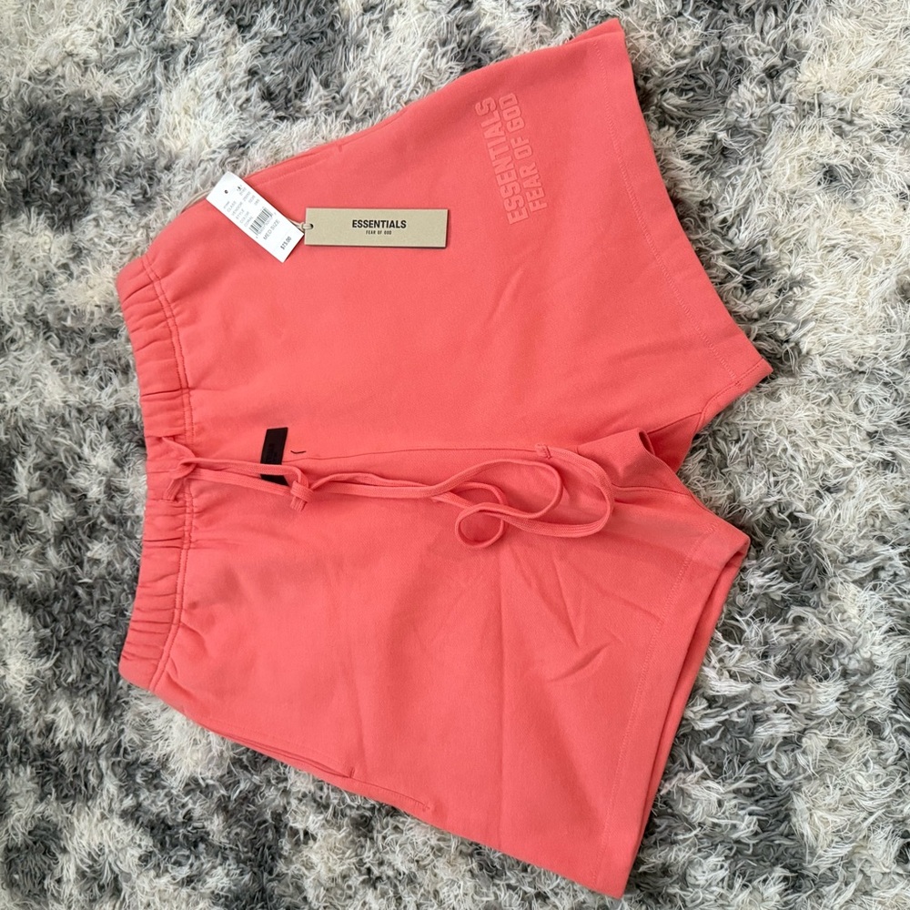 Essentials Women's Vibrant Coral Athletic Shorts